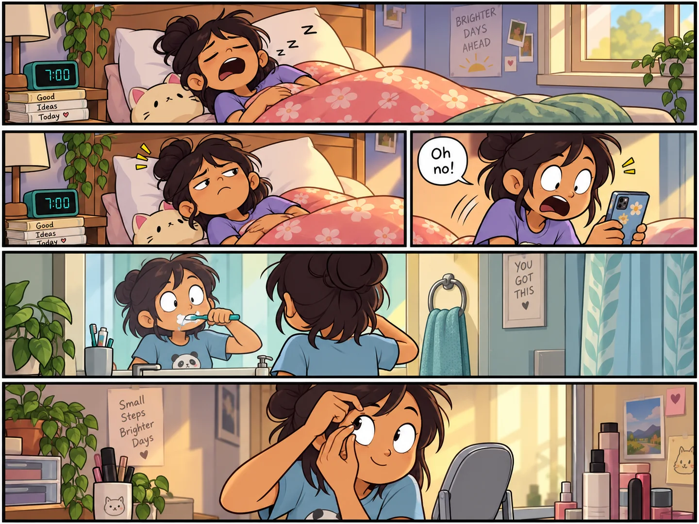 A Brighter Morning Routine comic example