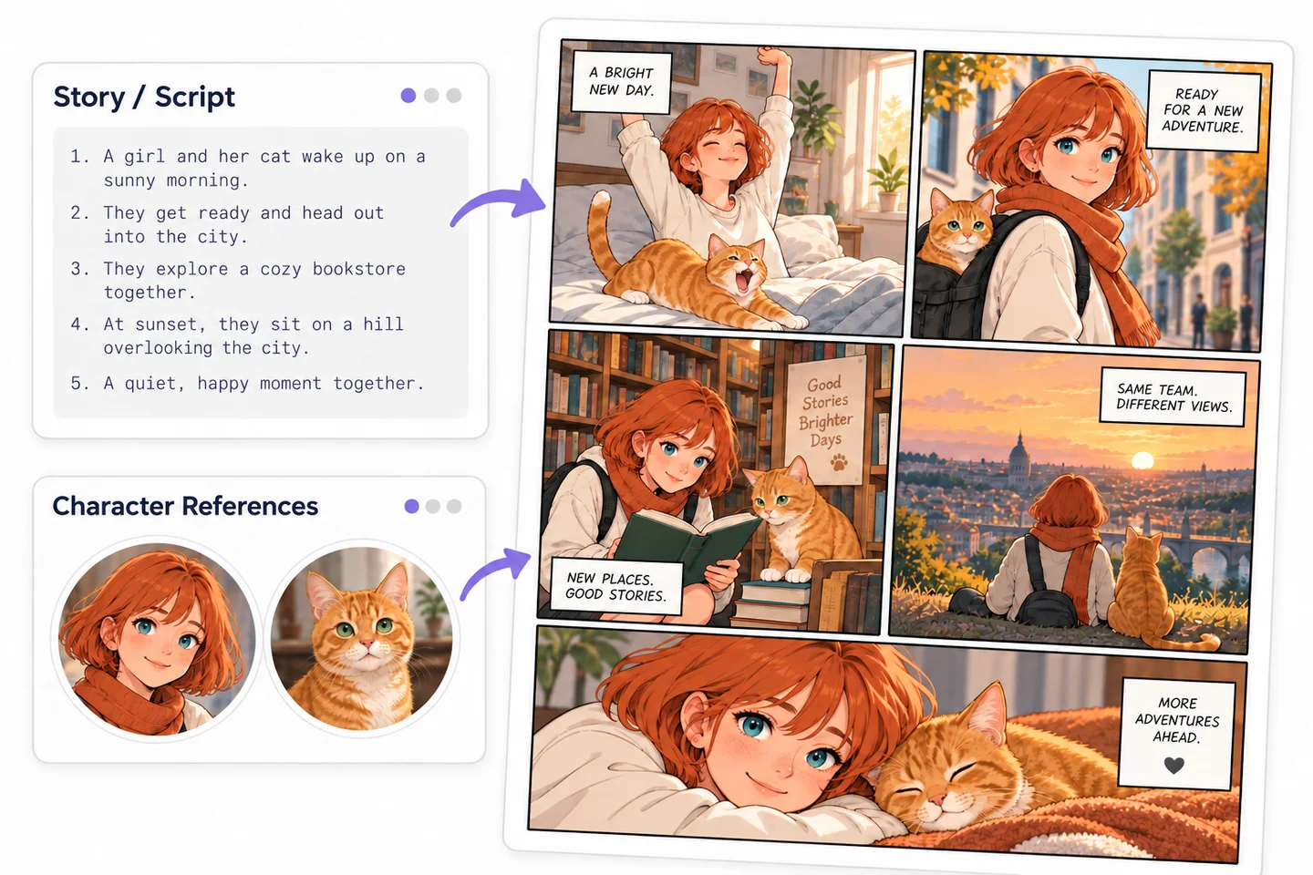 Plan Your Story Panel by Panel with AI Comic Generator comic example
