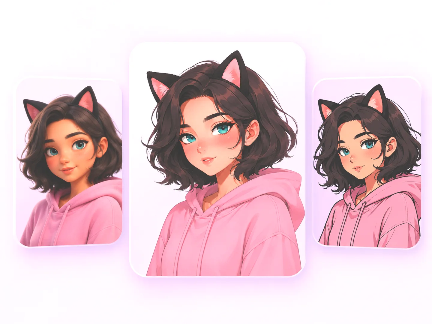 Multiple OC Art Styles example