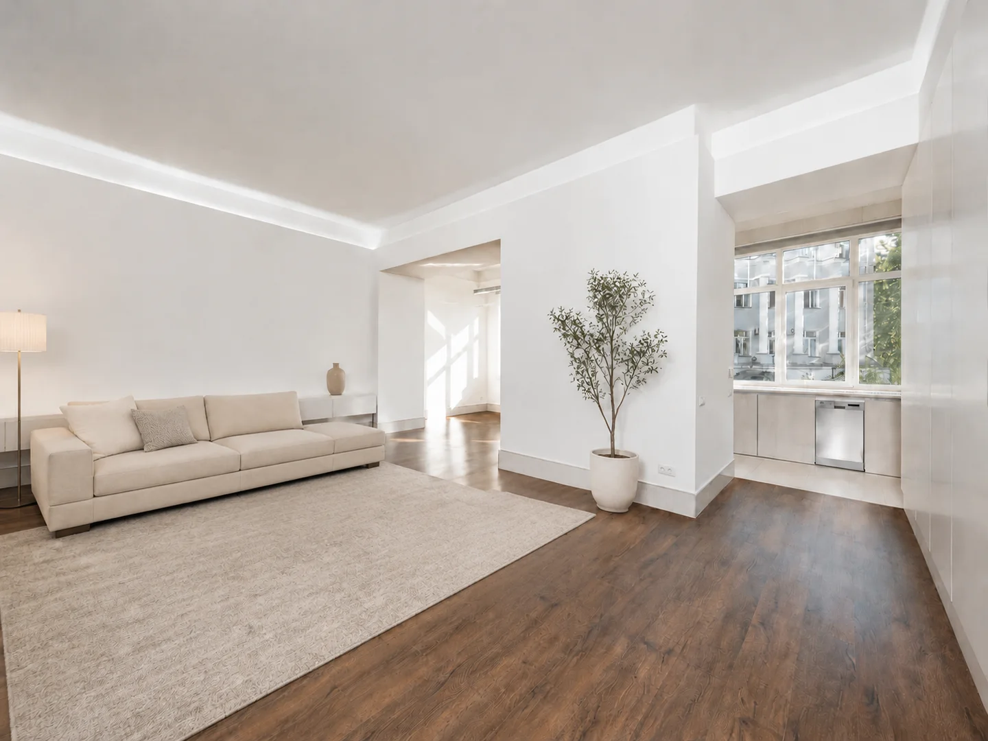 Minimal living room furnishing concept