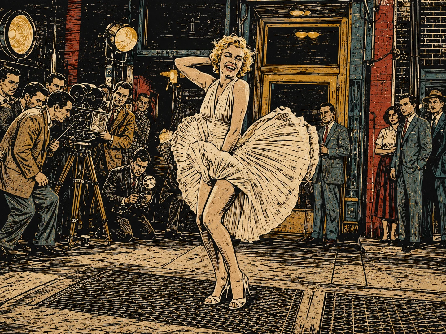 Illustrated poster artwork transformed from a real photograph