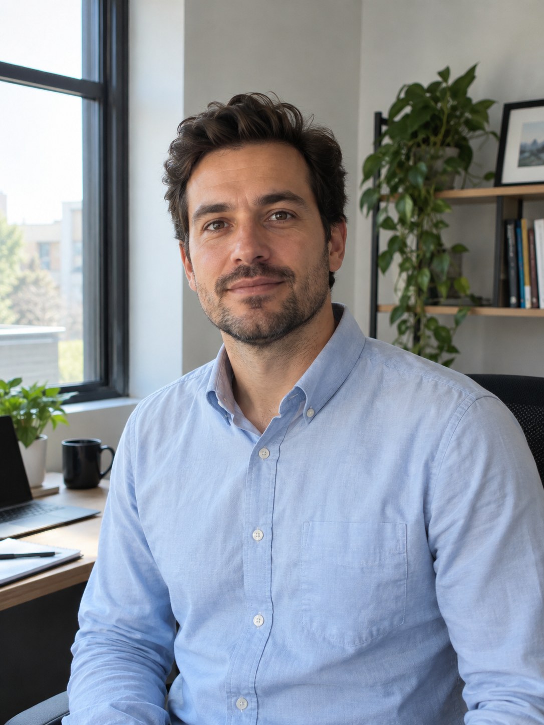 Portrait photographed in an office