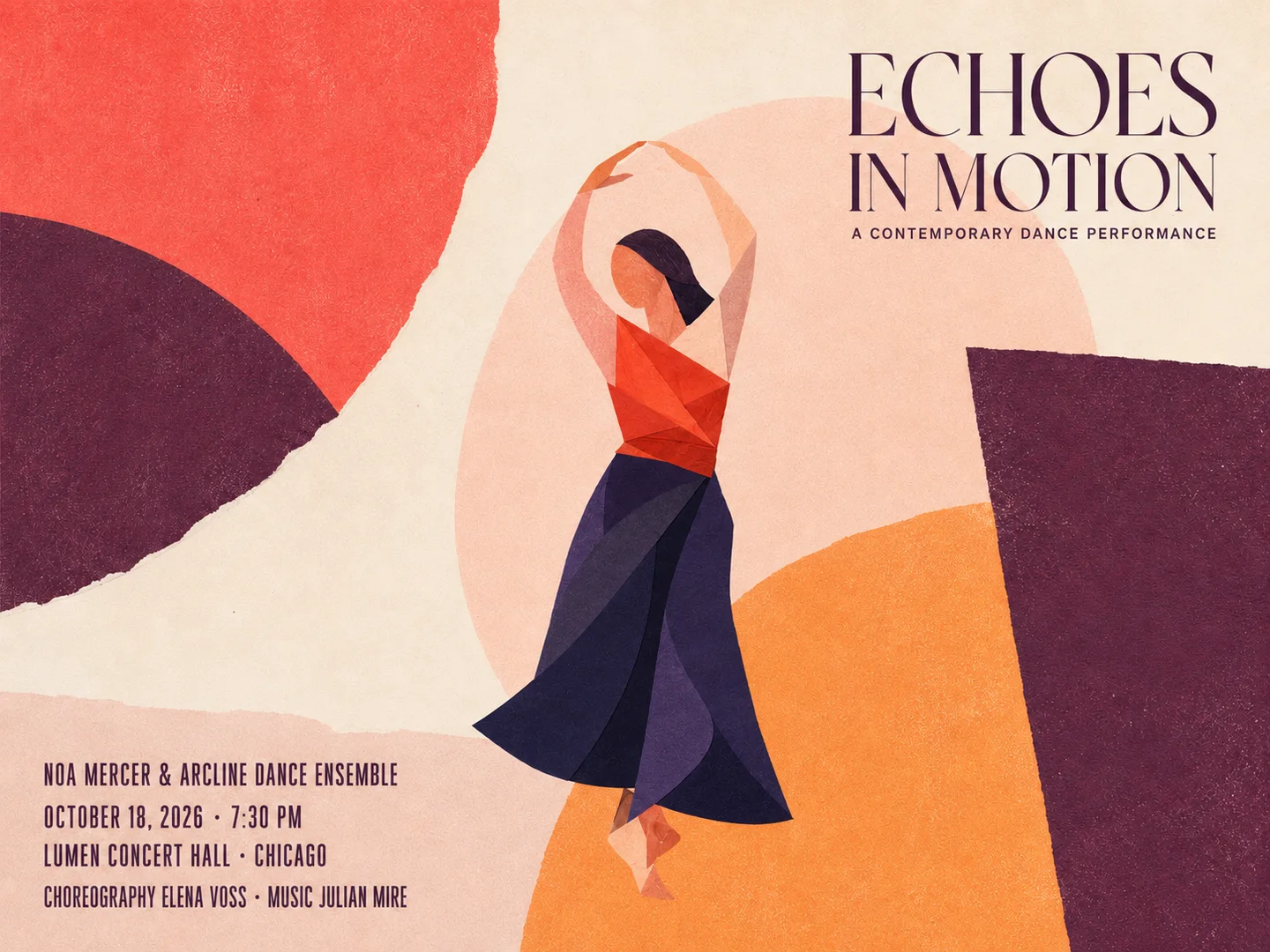 Contemporary dance poster design for Turn Photos into Posters