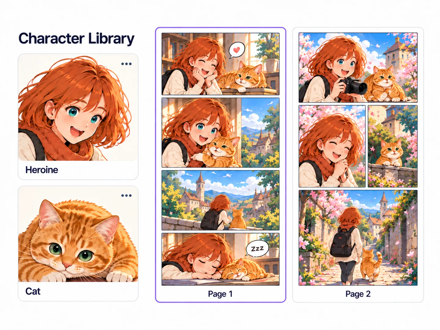 Manage Multi-Page Comics in One Workspace comic example