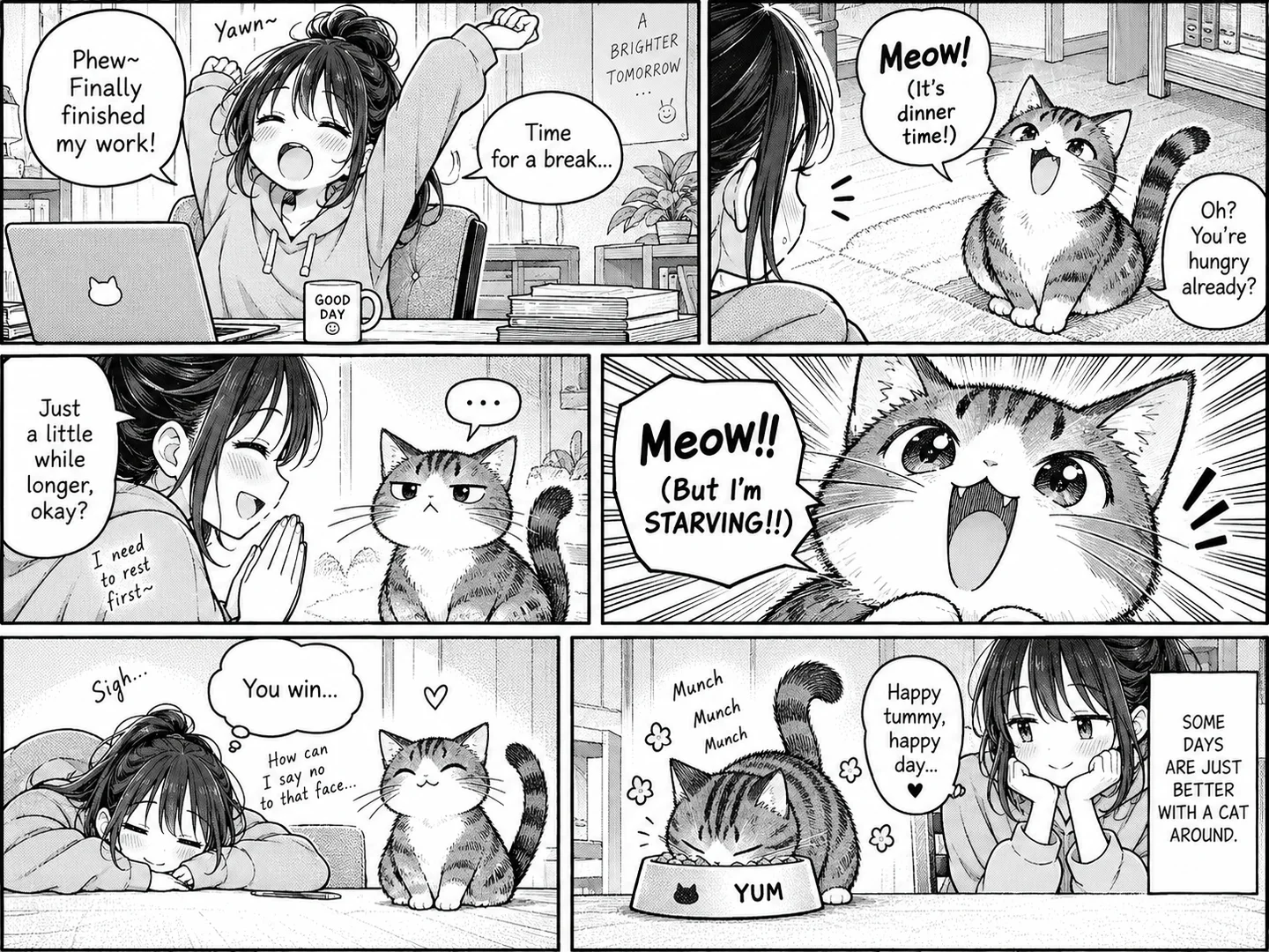 After-school Secret AI-generated manga page