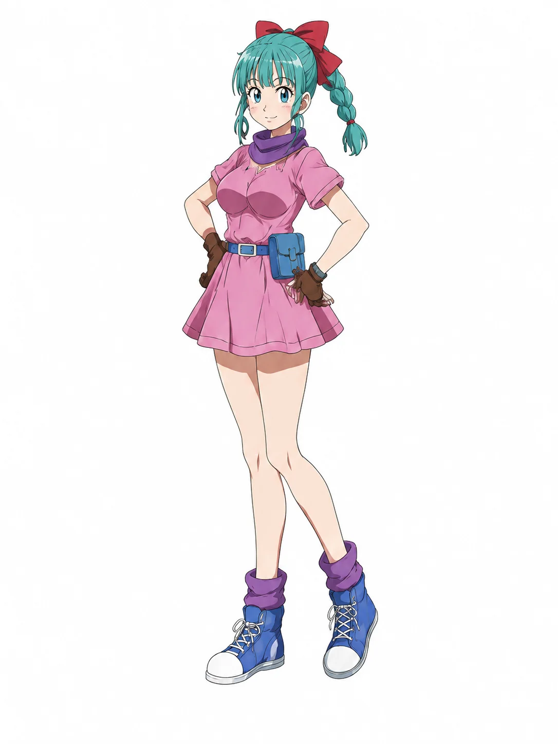 Bulma from Dragon Ball in her early adventure outfit