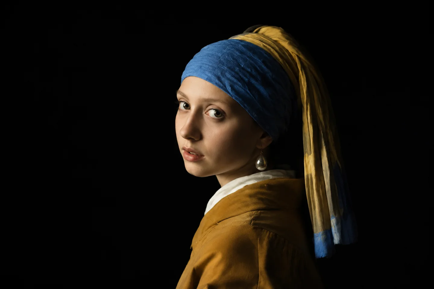 Photorealistic transformation of Girl with a Pearl Earring