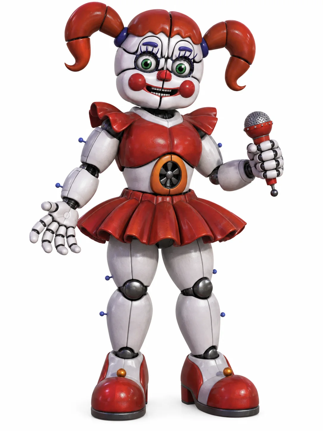 Circus Baby from Five Nights at Freddy's: Sister Location in her red-and-white clown appearance